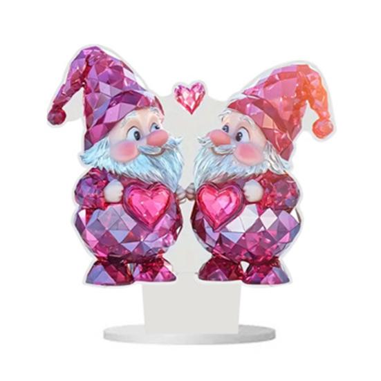 Орнамент в виде сердца любви 2D Плоский акриловый настольный декор Мультяшный орнамент в виде сердца любви