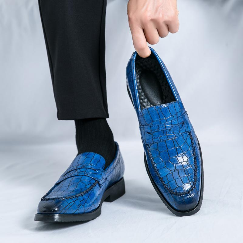 Classic Men's Casual Loafers Driving Shoes Moccasin Fashion Male Comfortable Wedding Leather Shoes Men Business Black Dress Shoe