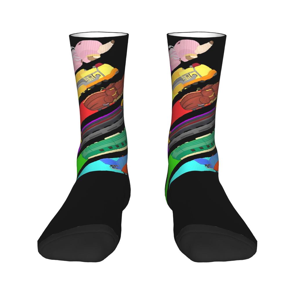 Winter Warm Hip-hop Unisex Digimon and Crests Socks Nostalgic Anime Breathable Skateboard Socks