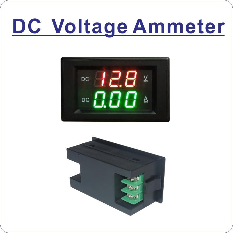 YB4835VA DC 100V 300V 600V Digital Voltmeter Ammeter Voltage Current Meter LED Display VA Dual Meter Amperemeter 3A 10A 20A 50A