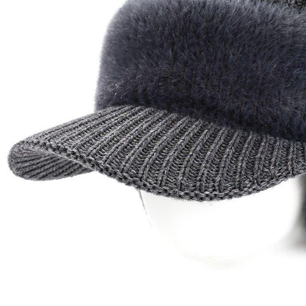 Warm Knit Beanie Hat Fleece Lined Baseball Cap Fashion Dad Hat Outdoor