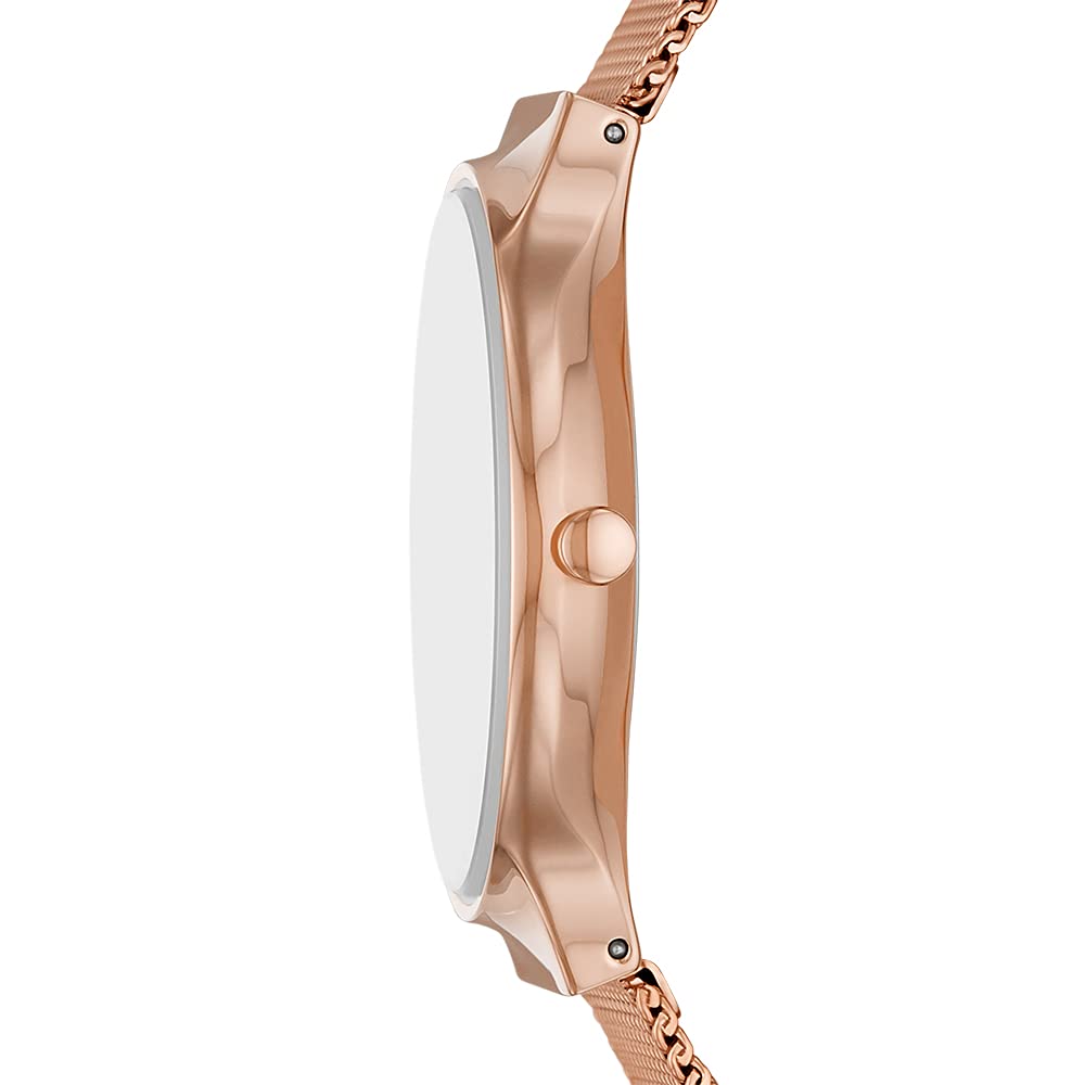 Skagen Freja Quartz Watch with Stainless Steel Rose 16 Women's Strap, Gold, (Model SKW3020)