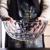 Очень большая хрустальная стеклянная тарелка для фруктов большой вместимости