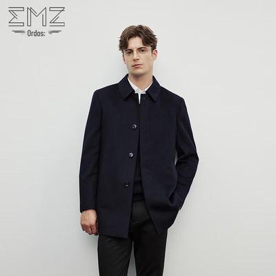 Мужское пальто EMZ из смесовой кашемировой ткани, в стиле business casual