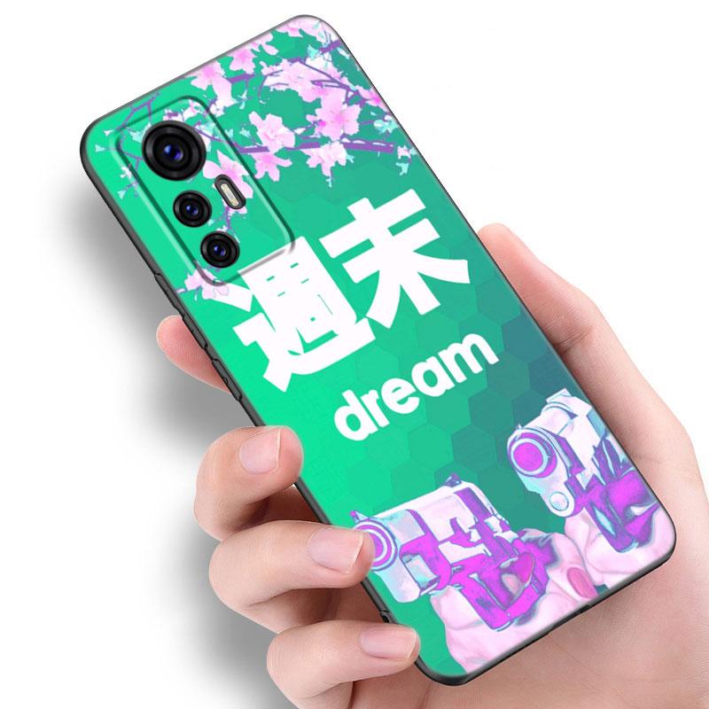 Чехол для телефона Anime Vaporwave Glitch для Xiaomi Mi A2 8 9 SE Note 10 10T 11 12 Lite 9T 11T 12S 12T Pro A3 6X 12X черный чехол