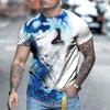 Couple Wolf Print T-Shirt Men's 3D T-Shirt Drop Ship Top Short Sleeve Camiseta Round Neck T-Shirt Fashion Casual Brand