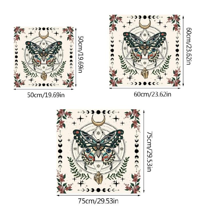 Tapestry Butterfly Moon Phases Tablecloth Bedroom Decorative Background Cloth