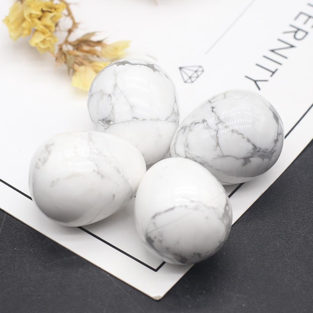 Natural Stone Ornament Egg Shape Crystal Rose Quartz Amethyst Agate Sodalite Opal Yellow Jade Home Decoration Decor Jewelry 17×22 Mm