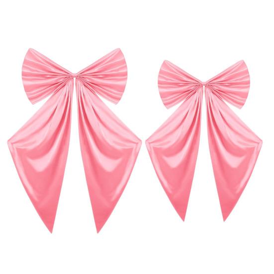 Большой розовый бант, украшение из атласной ленты, завязывающийся галстук, большой бант, подвесной фон для дня рождения, настенный декор для девичника, детского душа, свадебных принадлежностей