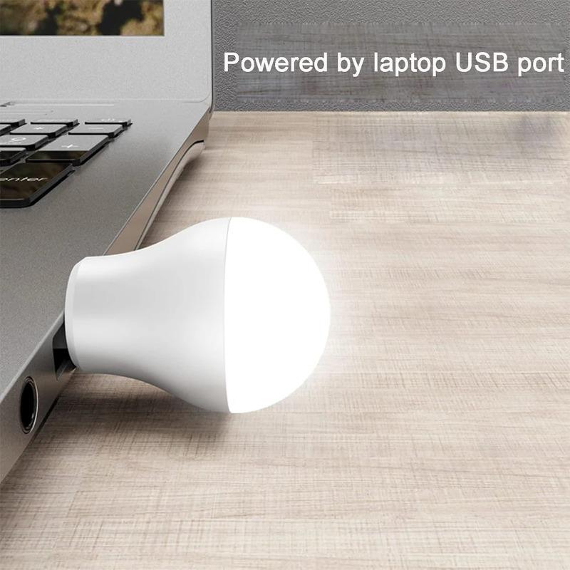 10 шт. Мини-портативный USB-светодиодный ночник холодного белого света, Лампа для чтения книг, защищающая глаза, Освещение для интерьера, прикроватное, Маленькая спальня, Комната, Лампа с USB-штекером