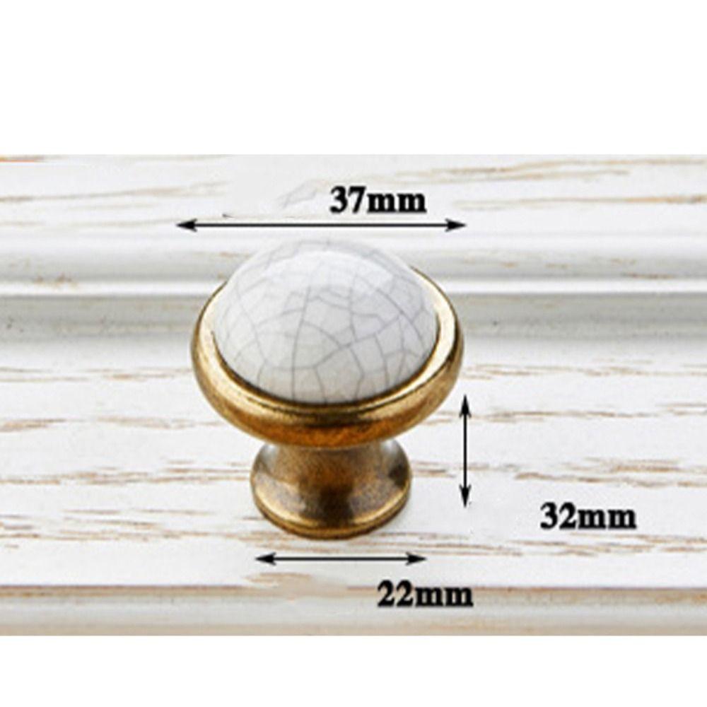 Керамические ручки для шкафа из цинкового сплава Антикварная бронза Дизайн с трещинами Ручка для двери гардероба Белые Винтажные ручки для ящиков Дверца шкафа