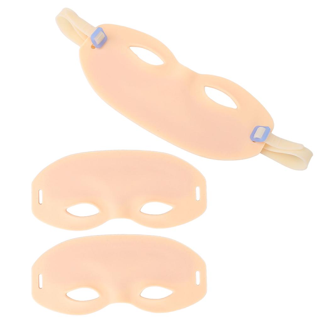 3 шт. Силиконовая плюшевая кожа для практики микроблейдинга с эластичной регулируемой лентой, носимая повязка на голову для практики татуажа бровей