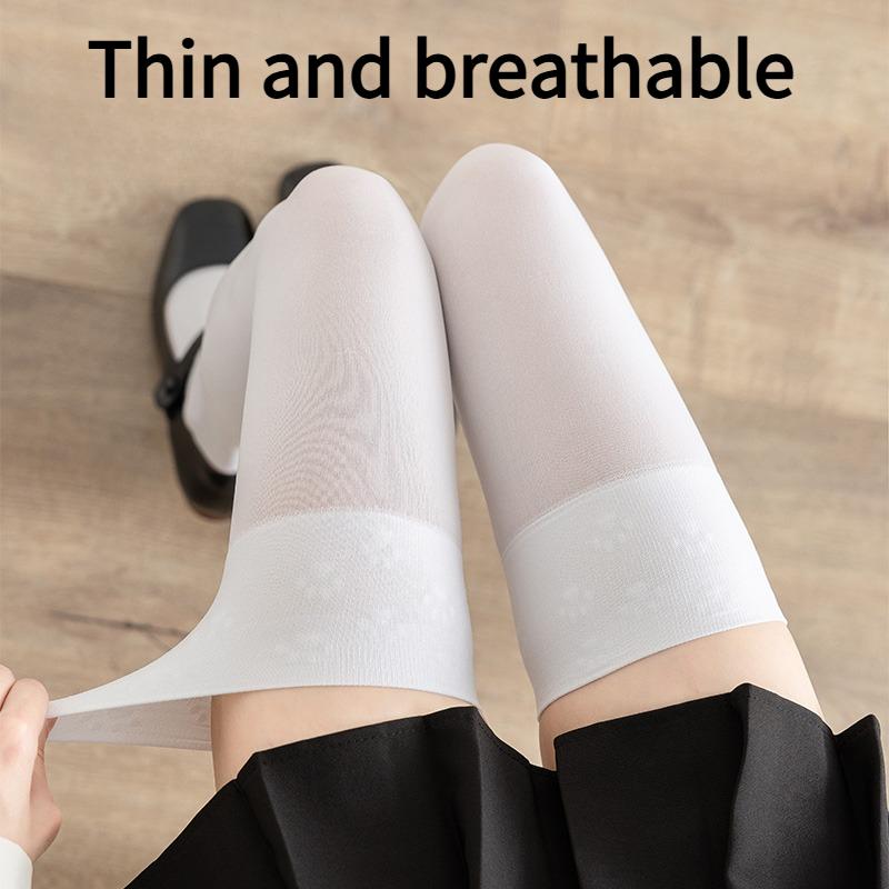 1PAIR silicone non-slip knee socks women's JK calf socks velvet thigh stockings Japanese black long tube ballet style