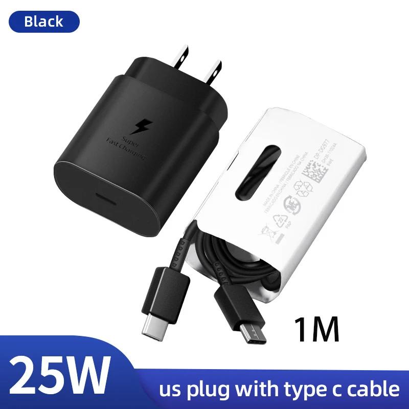 25W Super Fast Charger Usb Type C Cargador Chargeur Galaxy S24 S23 Plus S22 S21 A54 A71 A70 S20 FE M54 F14 Power Adapter