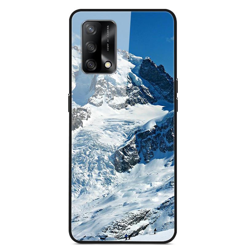 For OPPO A74 4G Case Tempered Glass Hard Phone Case Luxury Case for OPPO A74 5G A 74 Protective Bumper Shockproof Funda Coque