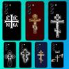 Чехол для телефона с иконкой Православного Креста для Samsung Galaxy A13,A21s,A22,A31,A32,A52,A53,A71,A80,Мягкий черный корпус