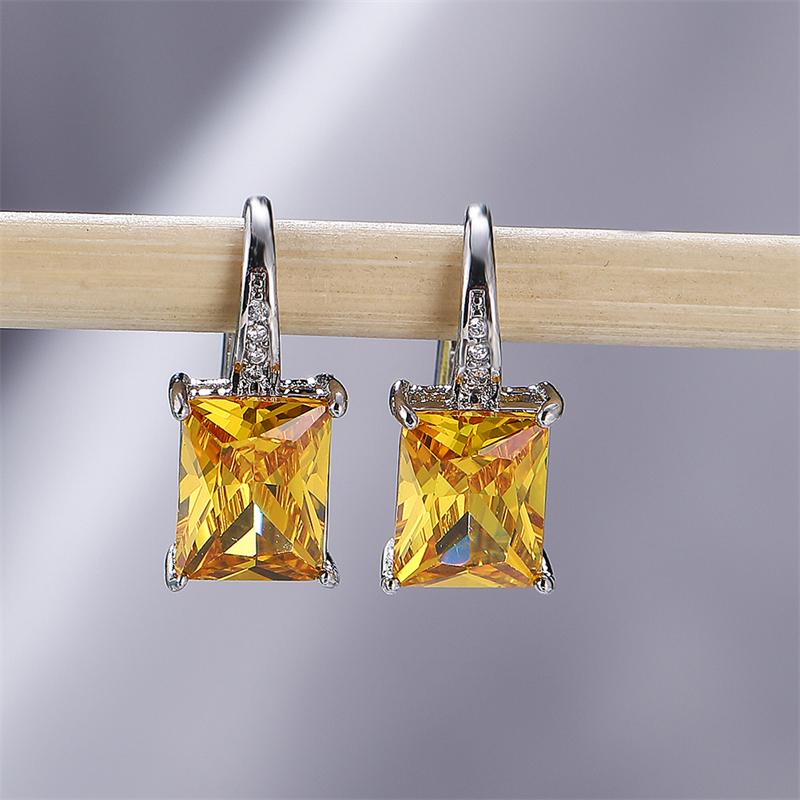 Модные квадратные серьги женские серьги-кольца принцесса свадебные украшения для помолвки подарки