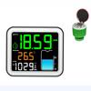 Solar Water Tank Level Meter Wireless LCD Display High/Low Liquid Depth Level Time Temperature Monitor Alarm Ultrasonic Sensor