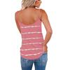 Женская летняя сексуальная майка без рукавов с тонким ремешком в полоску, модная женская майка