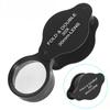 Folding Handheld Magnifying Glass 30 Times 30mm Suitable for Elderly People To Use Coins and Jewelry