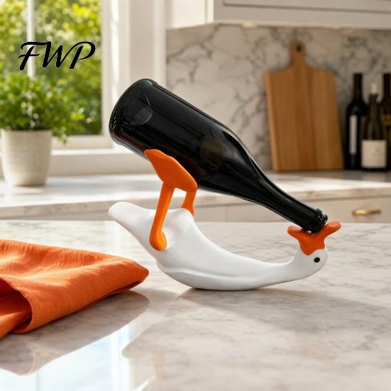Goose Wine Holder Bottle Holder, 3D Printed Rack, Countertop Display Stand for Home Office Bars, Decorative Gift Lovers Practical