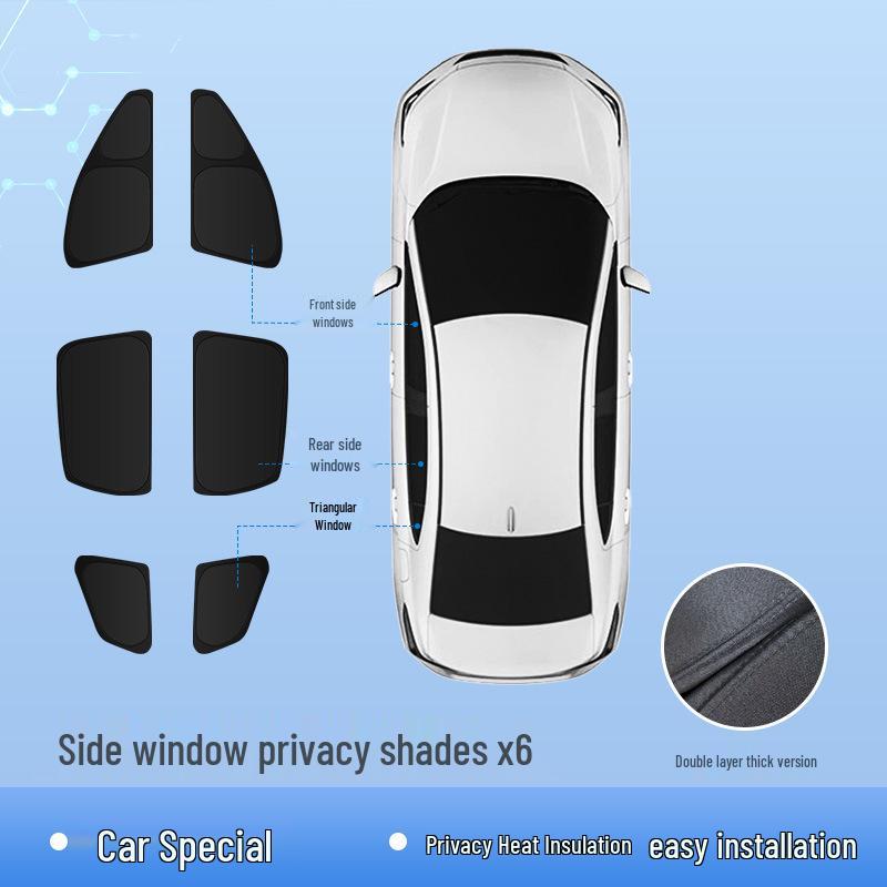 Шторка на окно Chery iCAR03: Солнцезащита и защита от посторонних глаз для Fengyun T10/T9, Tiggo 9, Arrizo 8