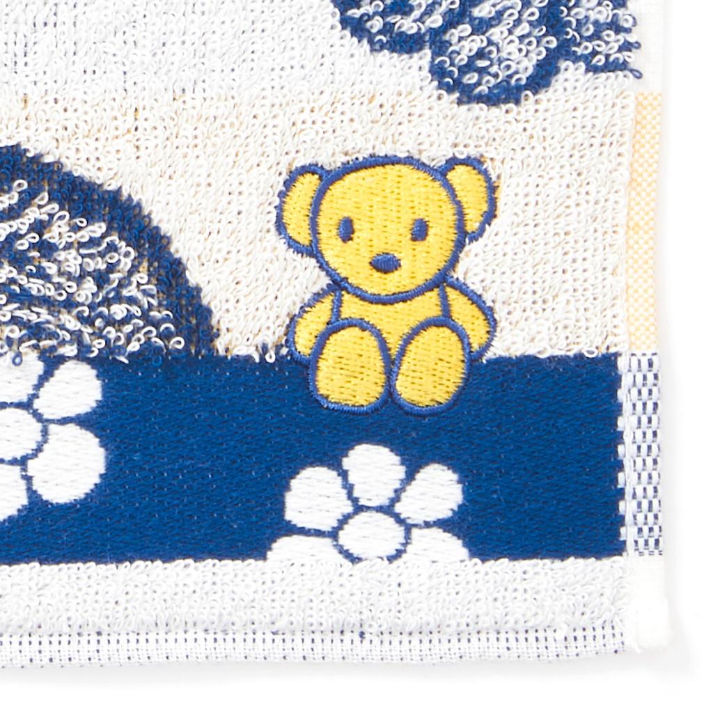Nishikawa Miffy Мини-полотенце жаккардового плетения для мягкости XT44708659, 25x25 см, Стираемое, 100% хлопок, На ощупь, Темно-синий,