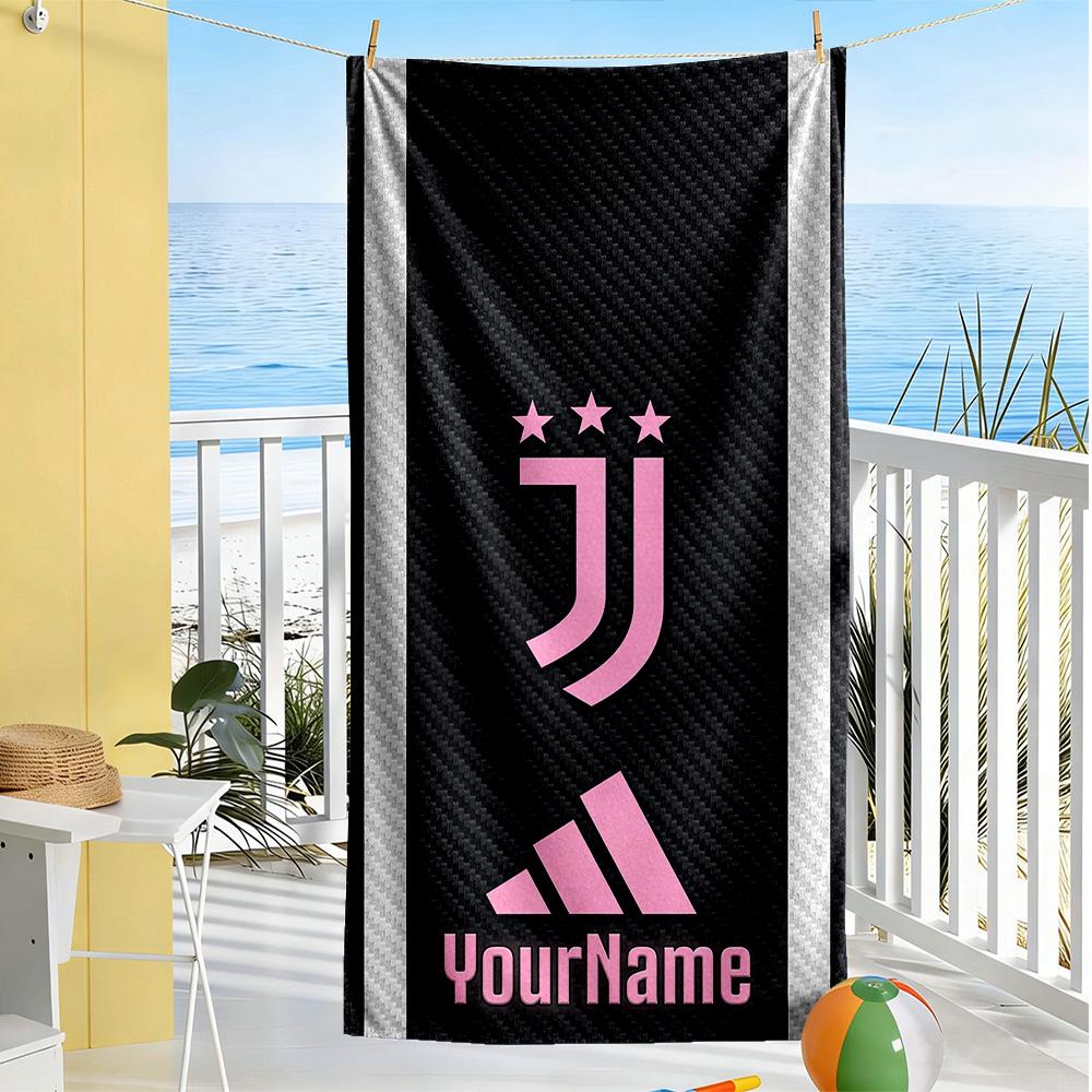 Juventus Customize Your Name Beach Towel High Absorbency & Quick-Dry Suitable for Swimming Gym Camping Yoga Vacation