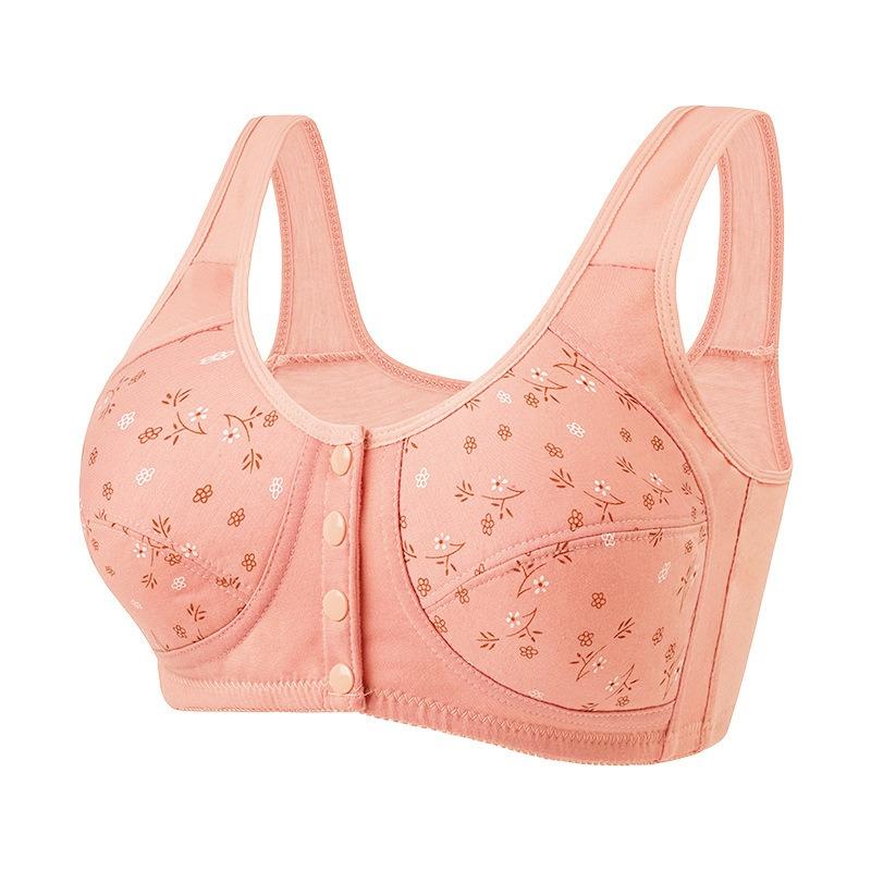 Elderly And Middleaged Large Size Wrap Bra Gathered Thin Section Of Skinfriendly Bra Without Steel Ring Undershirt Type Bra
