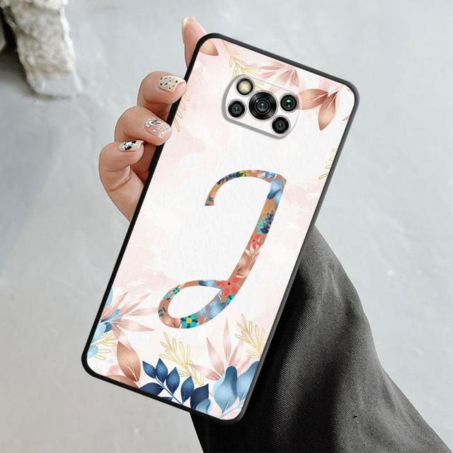 Цветочный узор в виде листьев и букв для Xiaomi Poco X3 Nfc X4pro X5 M3 для Mi 12 13 11 10 10t 8 Note10 Lite 11ultra 11t Pro F1 чехол