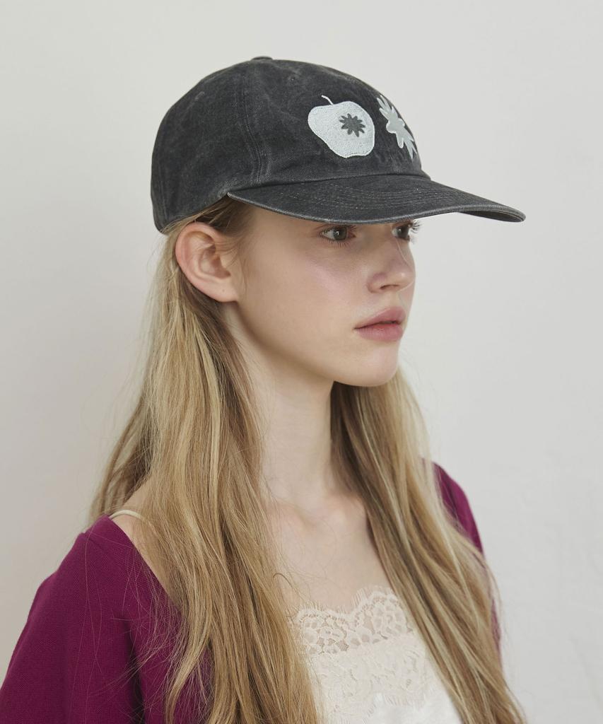NEWYORKWORKS Apple Patch Logo Camp Cap_Black