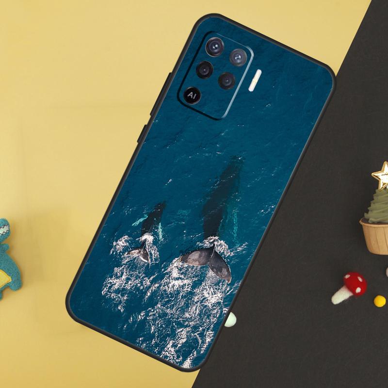 Чехол для плавания с китовой акулой для Oppo A5 Pro A6 A15 A16 A76 A96 A17 A57 A98 A58 A78 A18 A38 A54 A74 A94 A40 A60 A80