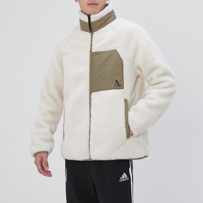 adidas Двусторонняя спортивная повседневная теплая хлопковая куртка мужская верхняя одежда армейско-зеленого цвета H20789