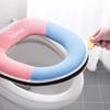 Breathable Linen Toilet Seat Cover Household Summer Waterproof Zipper Toilet Seats Pad Cute Embroieded Bathroom Lid Cover Mat Cloth Toilet Pads