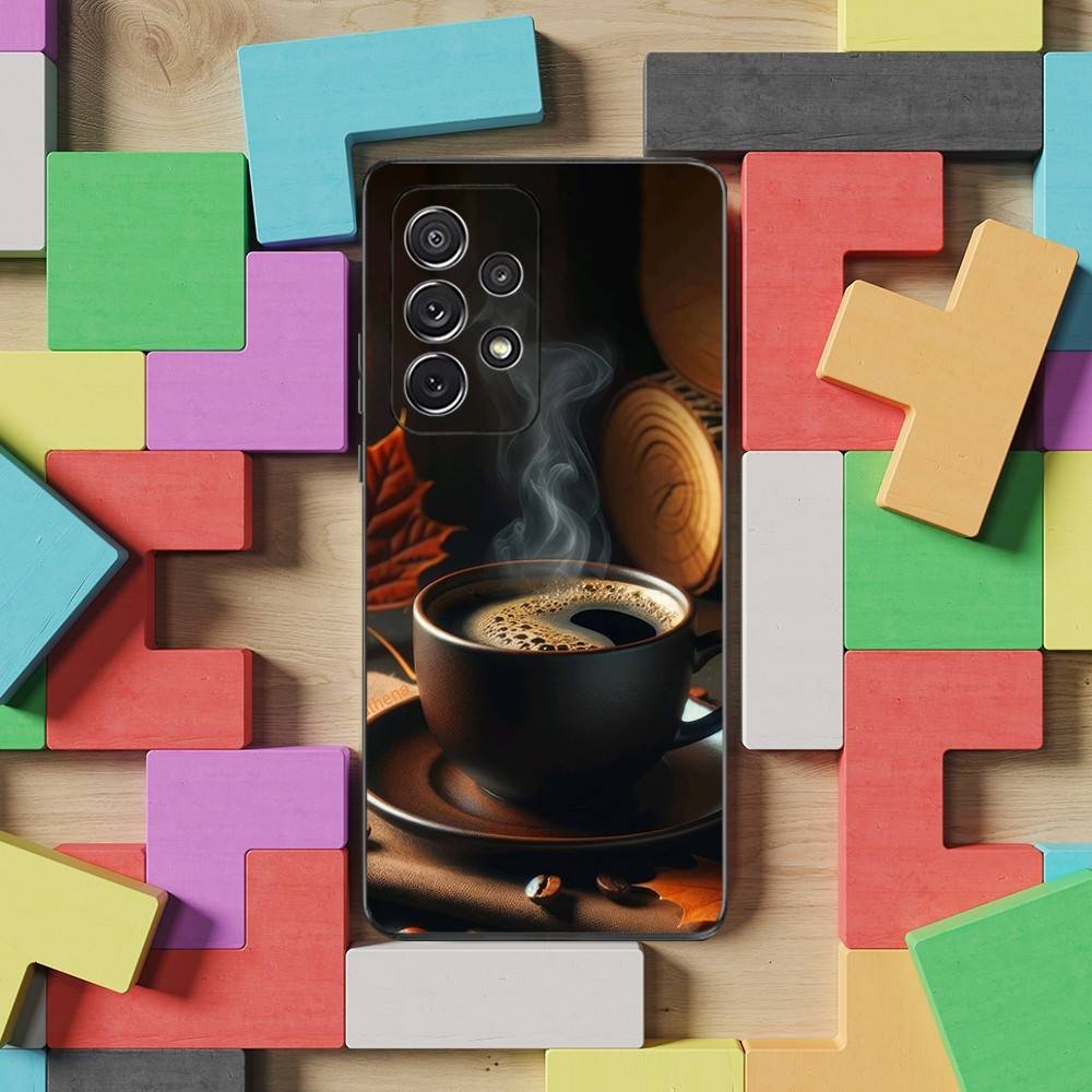 Top Art Coffee Love Case For Samsung S10,Plus,S9,Ultra,S24,S21,S20,S23,FE,S22,S25,Lite,Soft Silicone Black