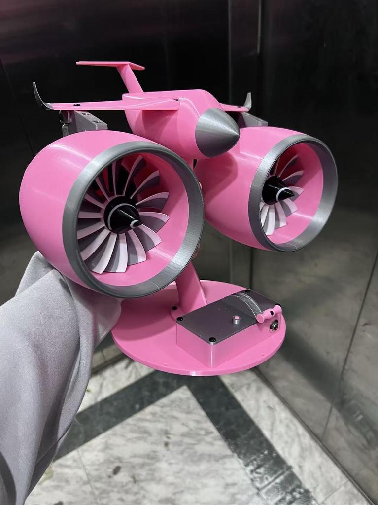 Настольный вентилятор, напечатанный на 3D-принтере, с бесступенчатой регулировкой и бесщеточным двигателем, дизайн в авиационном стиле, подарок