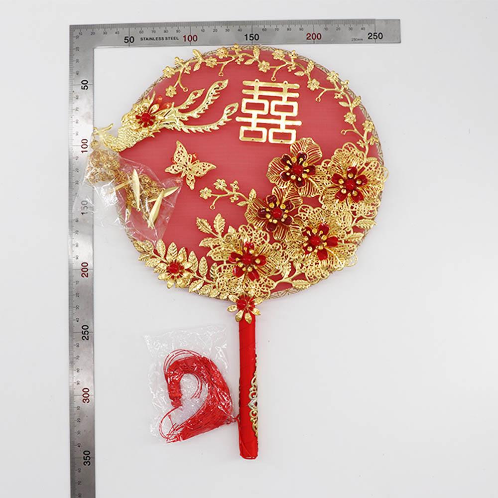 Свадебная группа Веер Праздничный веер Невеста Сюхэ Ручной веер Круглый веер Туань Веер Одежда Сюхэ Веер