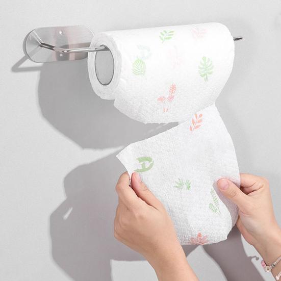 Держатель для бумажных полотенец Утолщенный самоклеящийся настенный нержавеющий органайзер без перфорации, выдерживающий большую нагрузку Органайзер для бумажных полотенец Держатель для полотенец Кухня Ванная комната