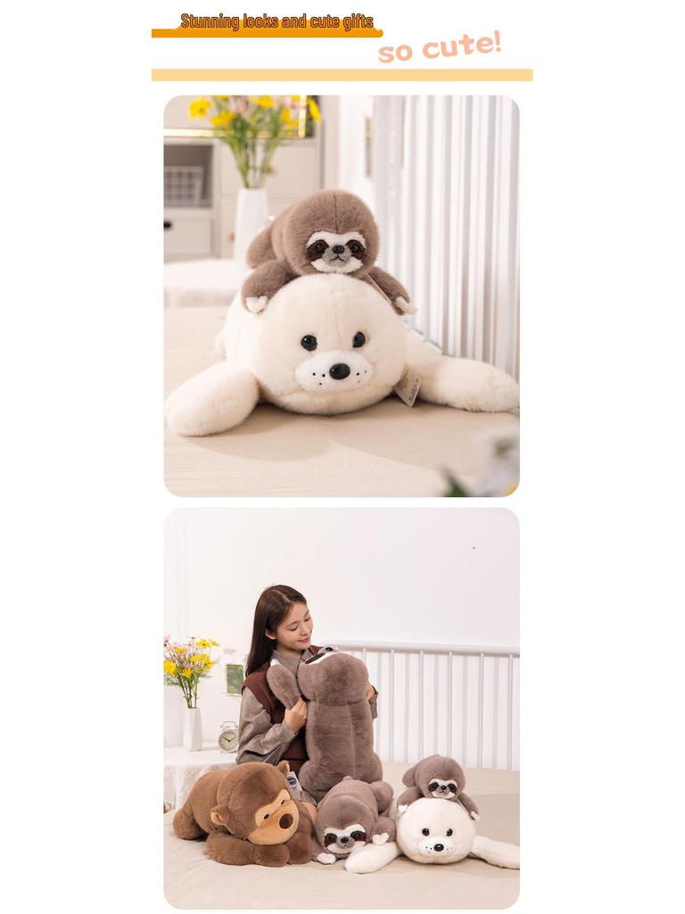 Новая плюшевая игрушка Ленивец, обезьянка и щенок, подушка-компаньон для сна, подарок