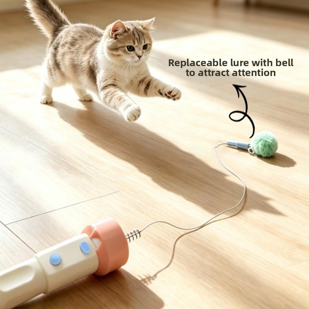 Electric Cat Teaser Wand ABS Interactive Cat Toy Fun Automatic Cat Toy Indoor Play