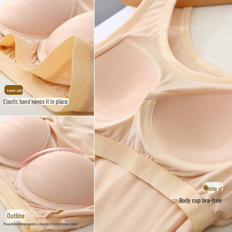 Модальная подкладка большого размера для женщин, облегающий крой, однотонный, универсальный цельный, круглый вырез