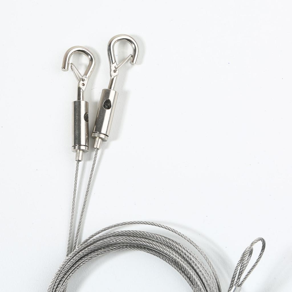 2PCS Adjustable Picture Hanging Wire Kit 2m Heavy Duty Mirror Hanging Wire with Loop & Hook Stainless Steel Hanging Rope