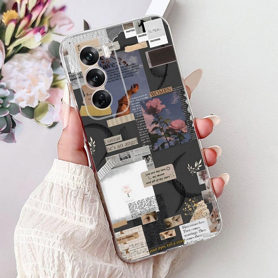 For OPPO Reno12 Pro 5G Case CPH2629 Cover Transparent Silicone Fashion Butterfly Soft Case For Reno 12 CPH2625 Reno 12Pro Fundas