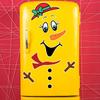 2024 New Christmas Snowman Expression Magnetic Refrigerator Sticker DIY Cartoon Garage Door Waterproof Wall Sticker Decoration