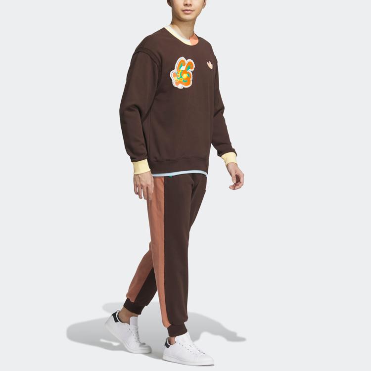 adidas Originals x Melting Sadness Мужская спортивная толстовка с капюшоном Коричневая HY7251