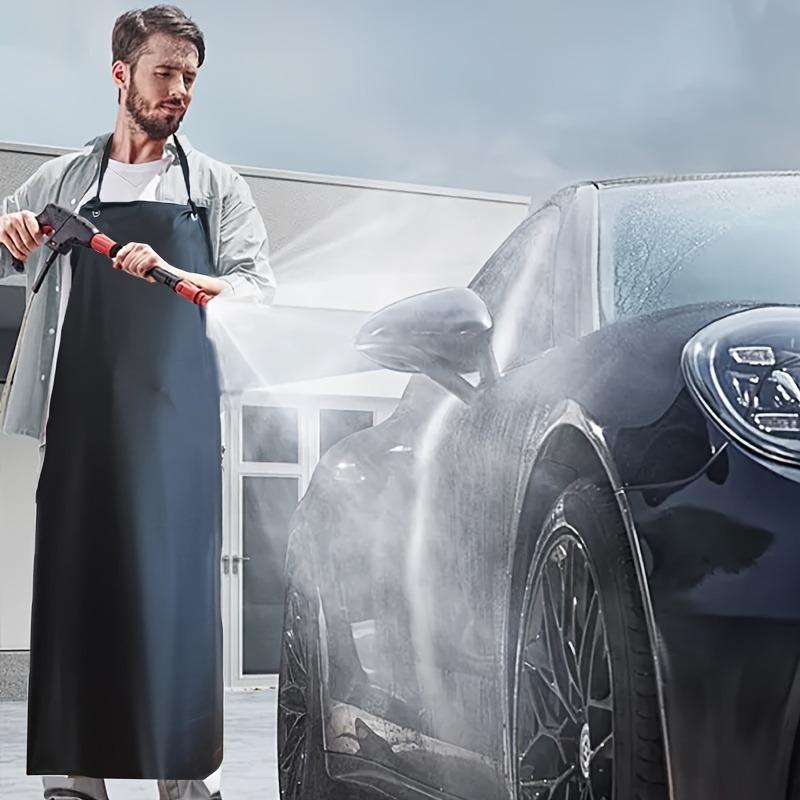 PVC Waterproof Apron Oil Resistant Heavy Duty with Sleeves Acid&Alkali Proof Industrial Workwear Set Durable Kitchen Protective