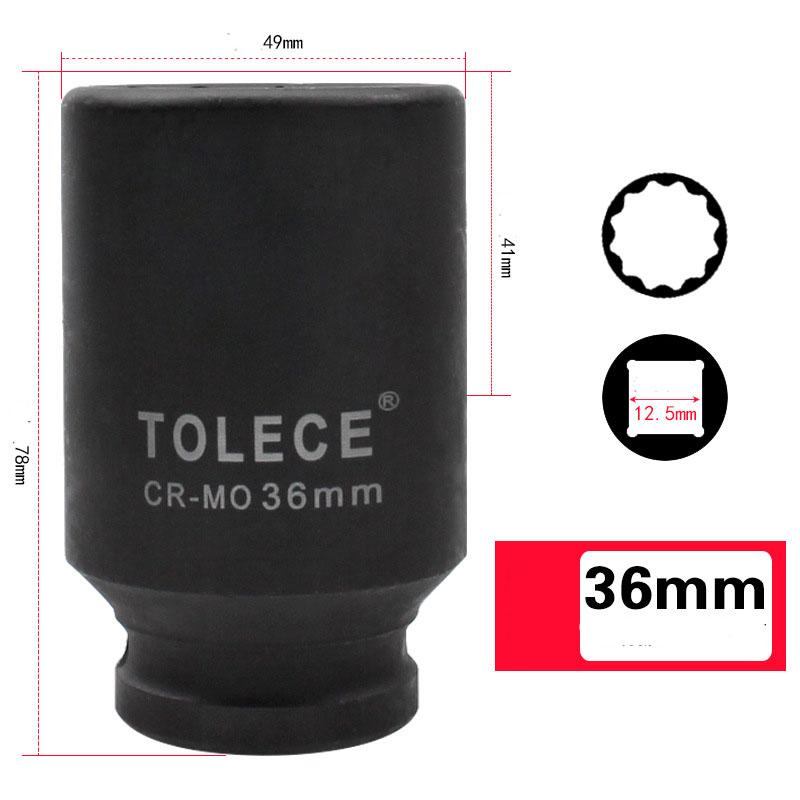 1/2 inch Torx Socket Wrench Head Metric Air Pneumatic Socket Wrench Head 8-41mm Standard Durable Car Auto Truck Repair Tools