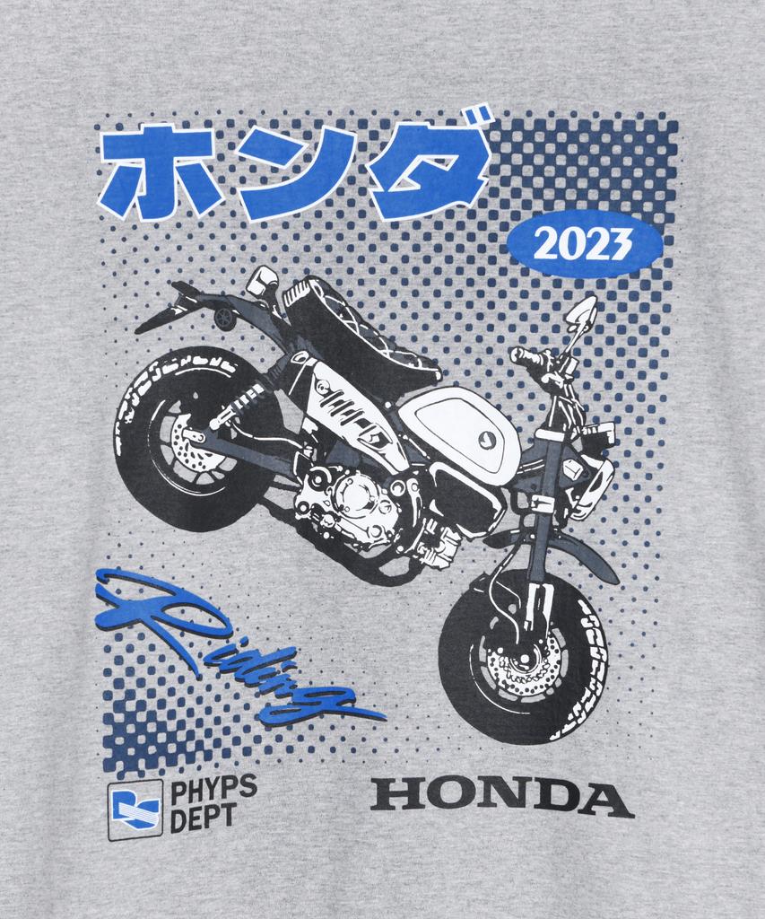 PHYPS МОТОЦИКЛ Honda Аниме Обезьяна 125 С длинным рукавом_Серый