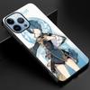 Чехол Genshin Impact для телефона Iphone 14 13 11 12 Pro Max Mini Xs Xr X 7 8 6s Plus Se 2022, защитная задняя крышка из закаленного стекла