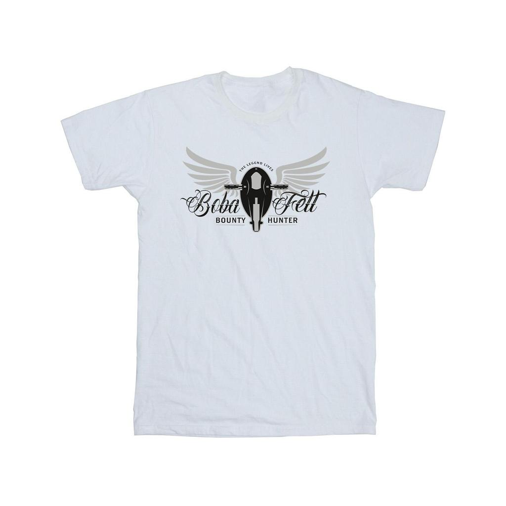 Star Wars Mens The Book Of Boba Fett Legend Lives Ship Crest T-Shirt